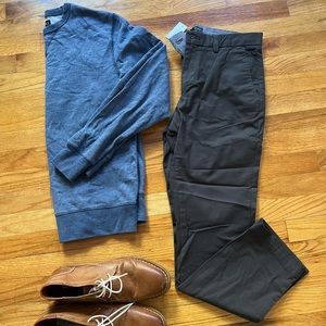 Banana republic Aiden stretch chino new with tags, size 30x30 grey